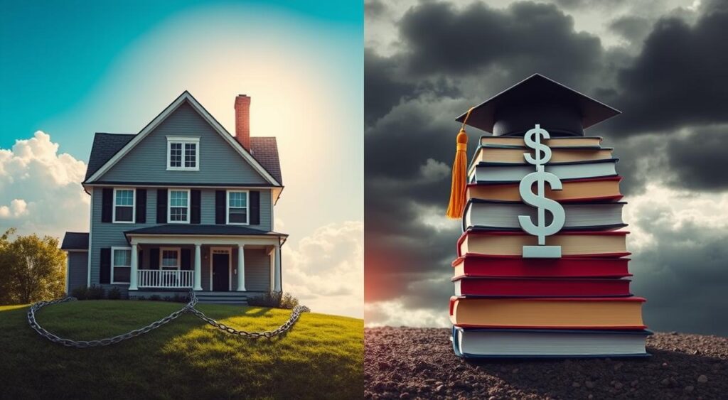 mortgage debt vs student loan debt