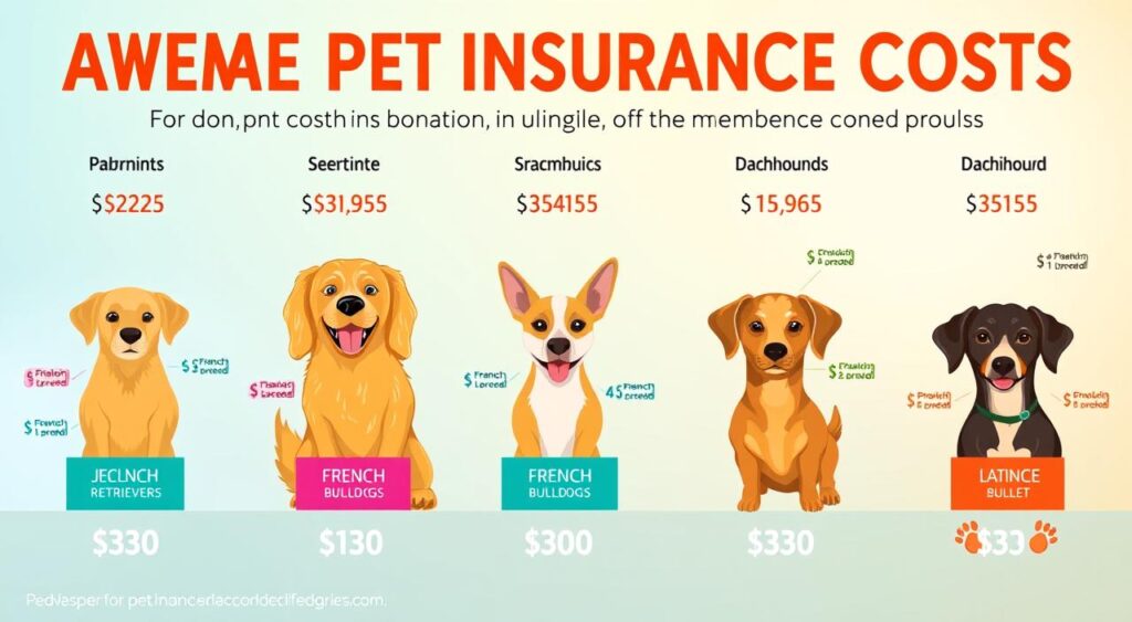 pet insurance costs by dog breed